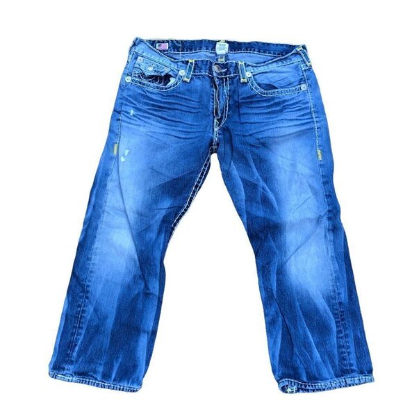 True Religion Jeans Size 40 RICKY SUPER T Blue - Picture 3 of 11